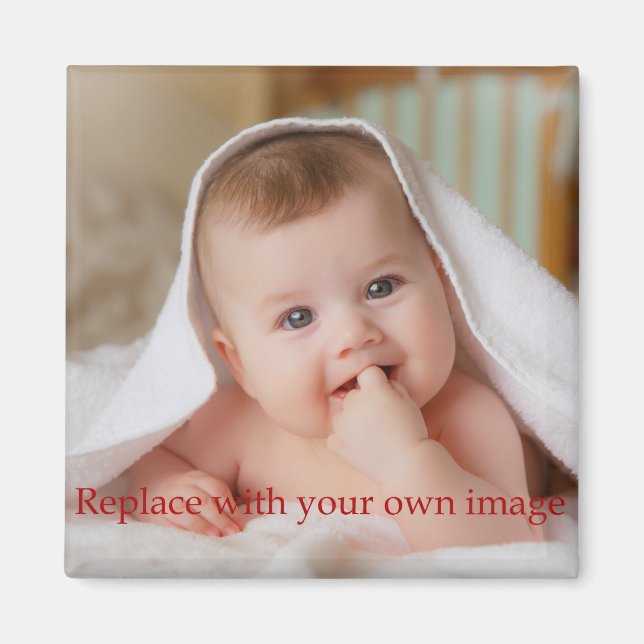 Íman Foto personalizada fofinha bebê (Frente)