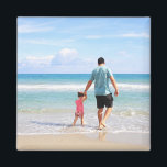 Íman Foto personalizada. Imã de geladeira quadrada.<br><div class="desc">Transforme um momento de Férias,  Família etc,  em uma manutenção. Adicione a foto de sua escolha,  e tenha seu orgulho em sua cozinha. Faz uma bela manutenção.</div>