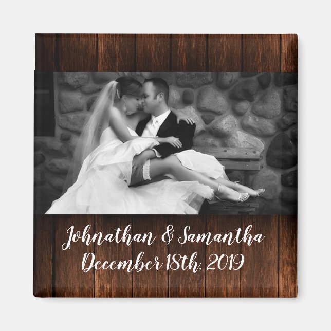 Íman Foto personalizada - Magnet Barn Wood Country Rust (Frente)