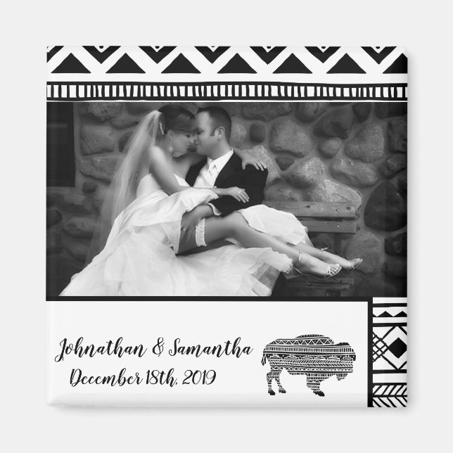 Íman Foto personalizada Magnet Boho Buffalo - Patente T (Frente)