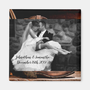 Íman Foto personalizada Magnet Boots Barn Wood R