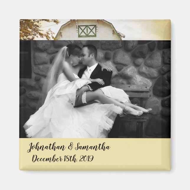 Íman Foto personalizada Magnet Sunset Barn Country Rust (Frente)