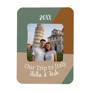 Íman Foto Personalizada Nossa Viagem à Itália Lembrança