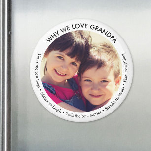 Íman Foto Personalizada Por Que Amamos o Vô