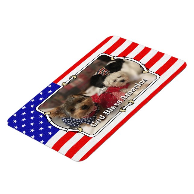 Íman Foto personalizada Quadro EUA Bandeira Americana D (Left Side)