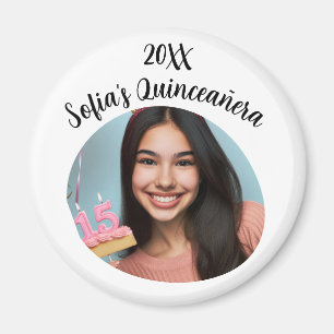 Íman Foto Personalizada Quinceañera Birthday Keepsa