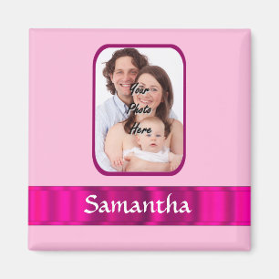 Íman Foto personalizada rosa
