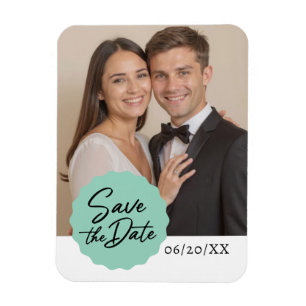 Íman Foto Personalizada Salva O Emblema de Script Moder