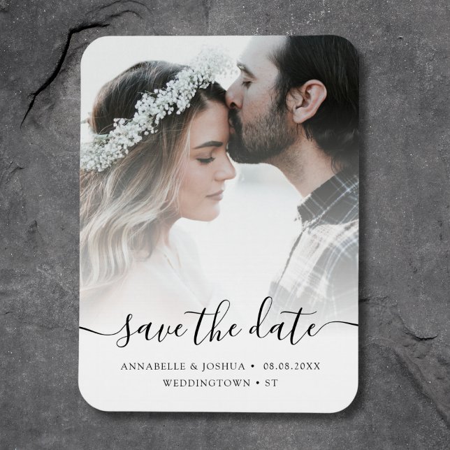 Íman Foto personalizada Salvar o casamento de data (Save the Date Photo Magnet)