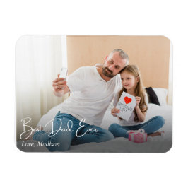 Íman Foto Personalizada Simples do Melhor Pai