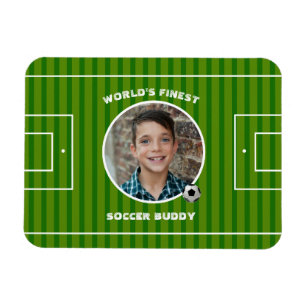 Íman Foto personalizada verde do campo de futebol