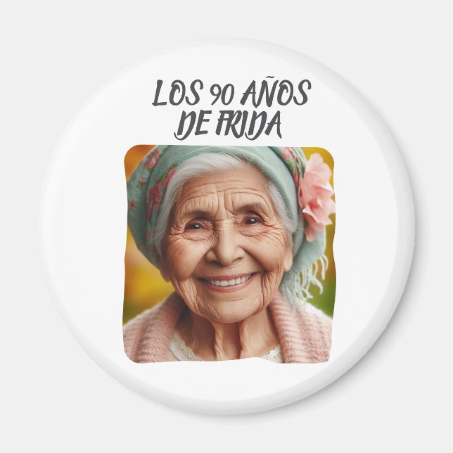 Íman Foto pessoal Los 90 Años (Frente)