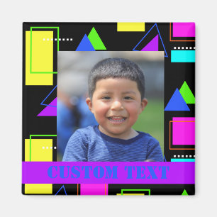 ÍMAN FOTO RETRO 80S NÚCLEO FLUORO COR FORMA GEOMÉTRICA