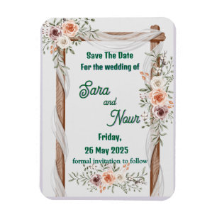 Íman Foto simples Magnet do convite de casamento