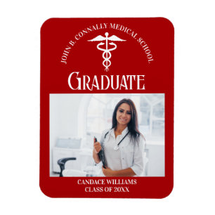 Íman Foto Vermelha de Graduação na Faculdade de Medicin