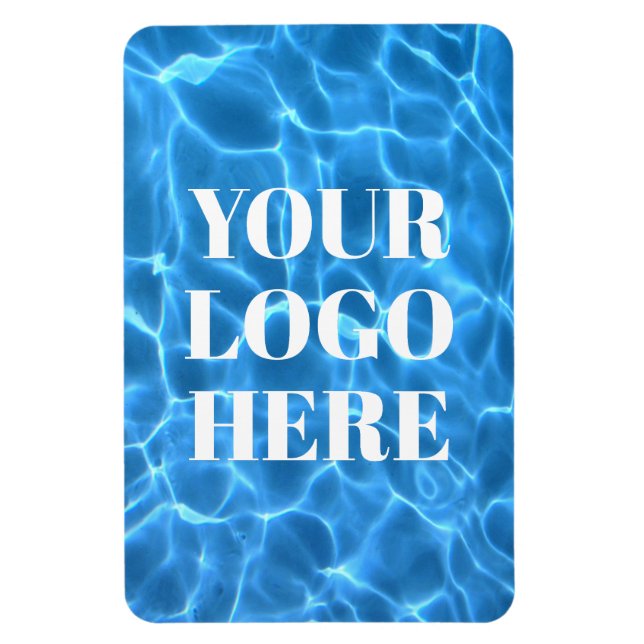 Íman Foto Vertical da Piscina Azul Aqua com Seu Logotip (Vertical)