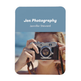 Íman Fotografia azul personalizada