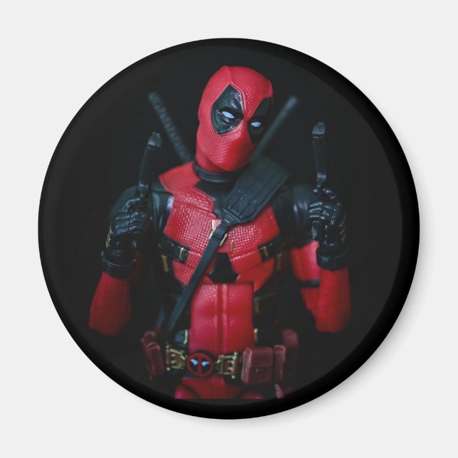 Íman Fotografia de brinquedo divertida, super-herói pro (Frente)