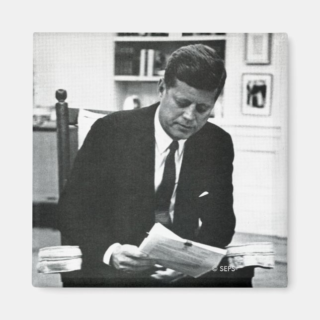 Íman Fotografia de John F. Kennedy 2 (Frente)