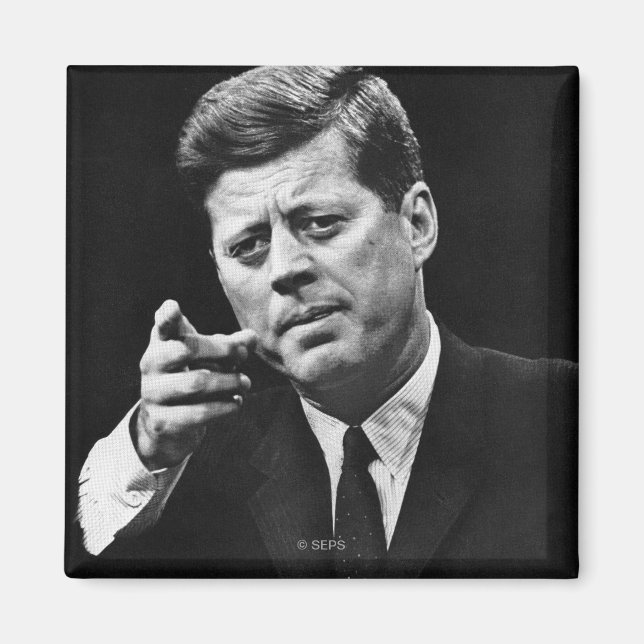 Íman Fotografia de John F. Kennedy 3 (Frente)
