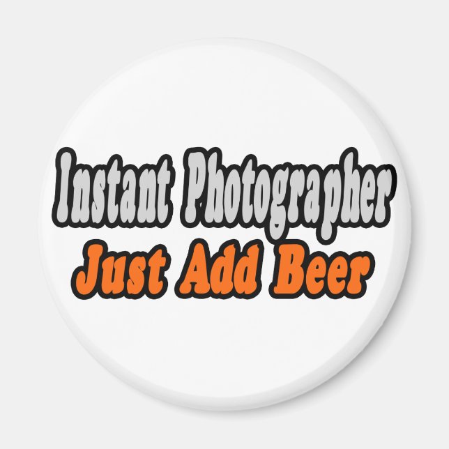 Íman Fotógrafo...Adicionar Cerveja (Frente)