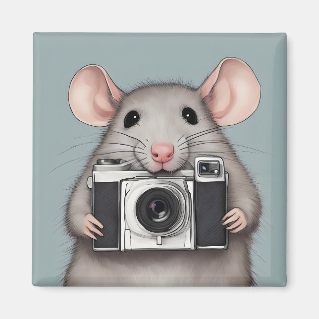 Íman Fotógrafo De Rato Cortado (Frente)