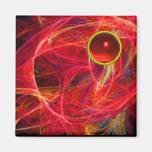 ÍMAN FOTONAGEM LOUCA COM A VERMELHA RUBY GEMSTONE