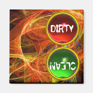 Íman FOTONAGEM LOUCA E GEMS VERDE VERMELHOS Sujos