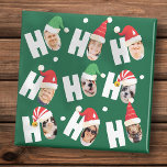 Íman Fotos da Família Nove, Cute Santa Hats<br><div class="desc">Esta design simples e moderna é composta de uma tipografia de escrita lúdica.</div>