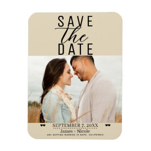 Íman Fotos de Casamento Save the Date com Tom Moderno C