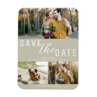 Fotos do Casamento Khaki Beige Save the Date 3