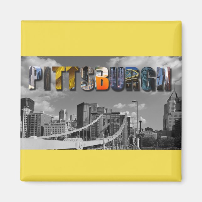 Íman Fotos do Viagem da cidade de Pittsburgh Pensilvâni (Frente)