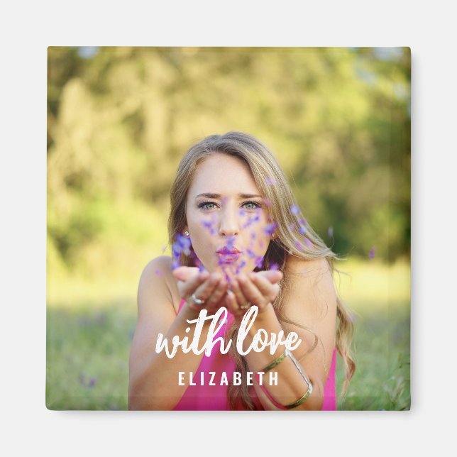 Íman Fotos Personalizadas de Chá de Noiva com Texto Sim (Frente)