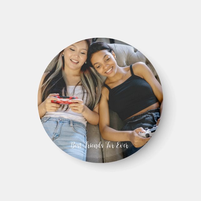 Íman Fotos personalizadas e melhores amigos para sempre (Frente)