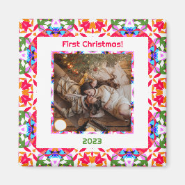 Íman Fotos Personalizadas Primeiro Natal Recém-Casados