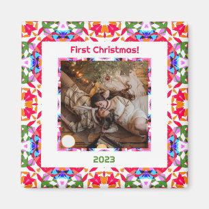 Íman Fotos Personalizadas Primeiro Natal Recém-Casados