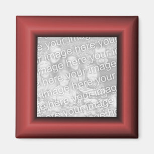 Íman Fotos Quadradas com Borda Ombre Vermelho Cobre
