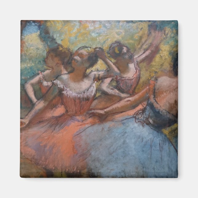 Íman Four Ballerinas on Palco (Balé) (por Edgar Degas) (Frente)