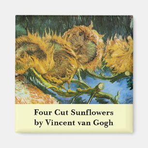 Íman Four Cut Sunflower por Vincent van Gogh
