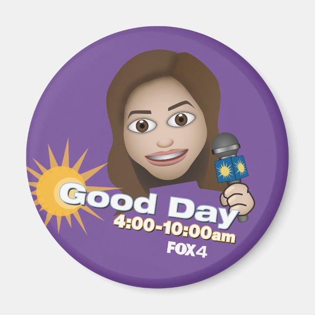 Íman FOX 4 Bom Dia Emoji Hanna Refrigerator Magnet (Frente)
