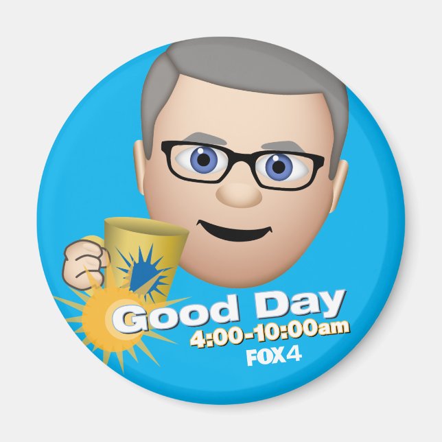Íman FOX 4 Good Day Emoji Tim Refrigerator Magnet (Frente)