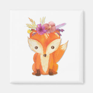 Íman Fox com coroa da flor