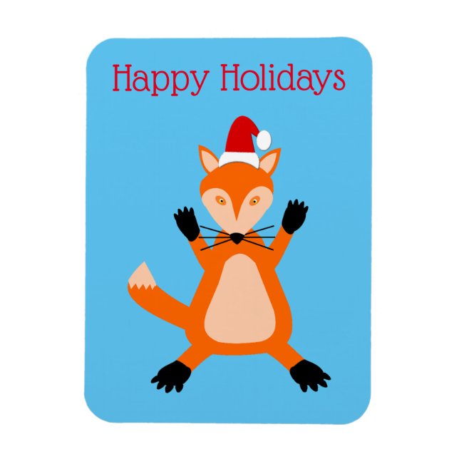 Íman Fox de Natal Bonita Personalizada (Vertical)