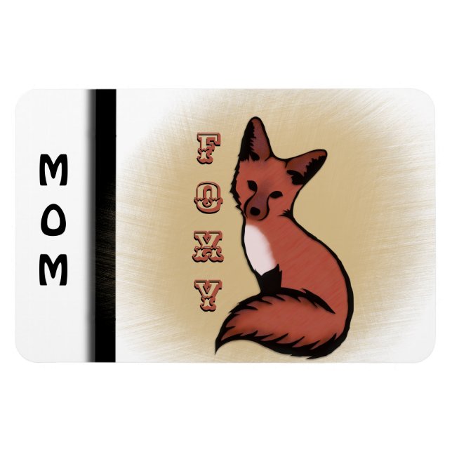 Íman Fox Foxy vermelho bonito (Horizontal)