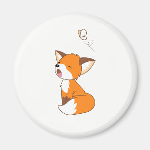 Íman Fox pequeno sonolento bonito