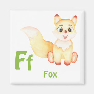 Íman Fox personalize ABC: Carta F - Adicione seu nome