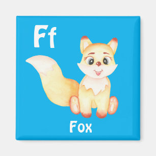 Íman Fox personalize ABC: Carta F - Adicione seu nome