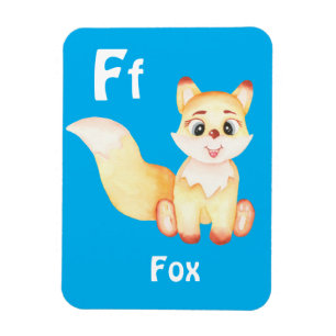 Íman Fox personalize ABC: Carta F - Adicione seu nome