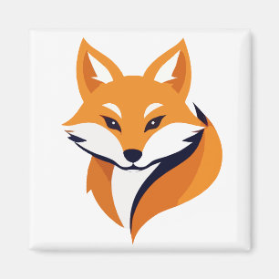 Íman Fox Vetor Art Animal Modern Urban City Graphic
