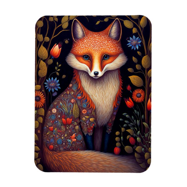 Íman Fox Woodland Fantasy Art (Vertical)